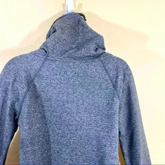 Lou & Grey Heather Gray Funnel Neck Kangaroo Pocket Banded Waist Size XS - Picture 6 of 11